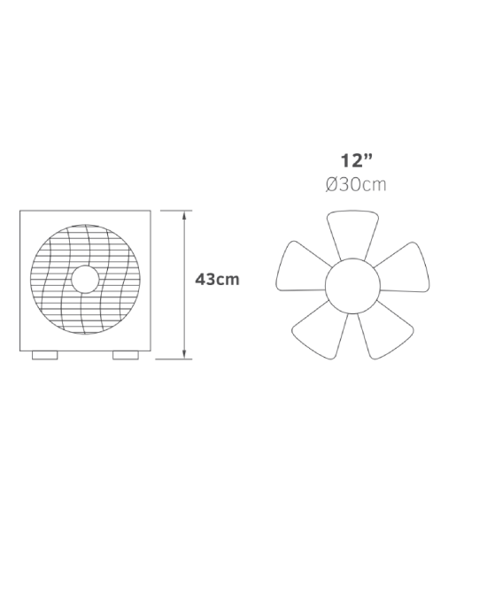 LINEME ΑΝΕΜΙΣΤΗΡΑΣ ΔΑΠΕΔΟΥ BOX-FAN ΛΕΥΚΟ-ΓΚΡΙ Φ30 40W